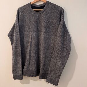 Lululemon Sweater Mens M Gray Engineered Warmth
Crew Merino Wool Blend